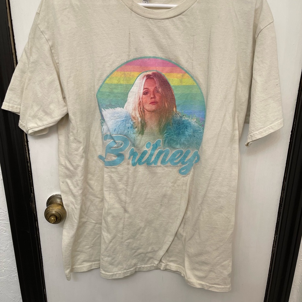 Britney Spears T-Shirt with Rainbow Graphic